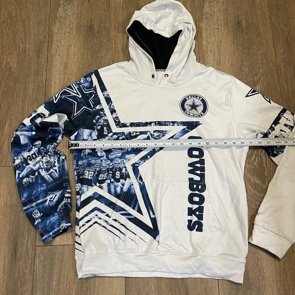 Dallas Cowboys Big LoDallas Cowboy Big Logo 3D Hoodie Size M